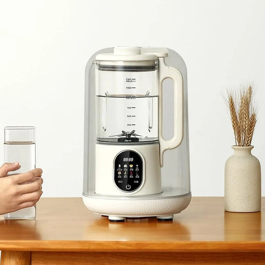 Automatische machine, 1500 ml, 8-in-1, zelfreinigend, automatische machine voor verse sojamelk, soep, smoothies, sap met koken en uitgestelde
