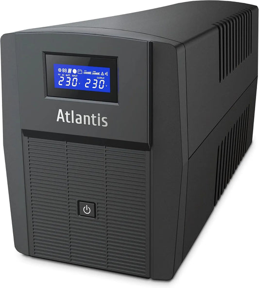 Atlantis A03-HP2003 Ononderbroken sinusgolf 1500 VA 900 W Line Interactive A03-HP2003 met 900 W, 12 V, 9 Ah en USB