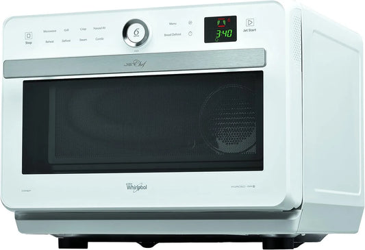 Whirlpool Magnetron JT469WH met 33 L, 36 cm, RVS en wit, 6e SENS Combi Crisp Steam