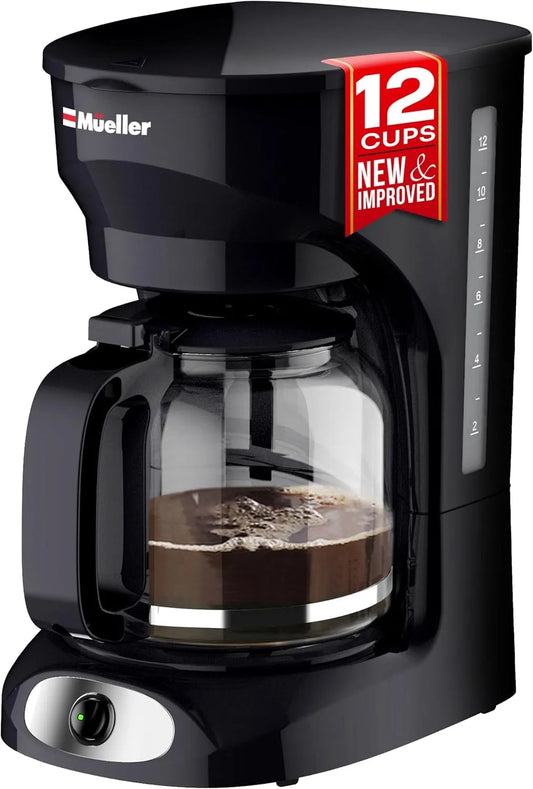Espressomachine, borosilicaatkaraf, herbruikbaar filter, warmhoudfunctie, koffiezetapparaat, auto-off, anti-druppel, helder waterniveau