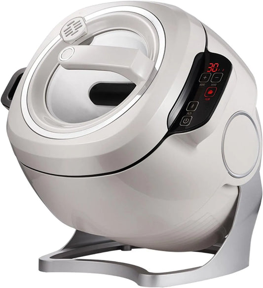 Elektrische Woks 6L, 2000 W, Automatisch Roeren 360° Draaitrommel, Precisie Timer