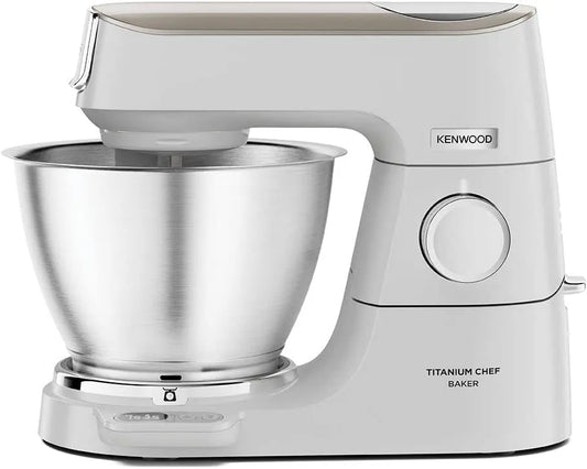 Kenwood, Keukenmachine, KVC65.001WH, 1200 W, 3-Delige Accessoire-set met K-klopper Ballongarde en Deeghaak, Wit, 5L Kom, Spatel & Spatscherm