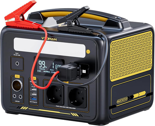 Draagbaar powerstation, Jump 600X, LiFePO4-accu, AC/60 W, 299Wh, 600 W, 1200 W, USB, LiFePO4-batterij