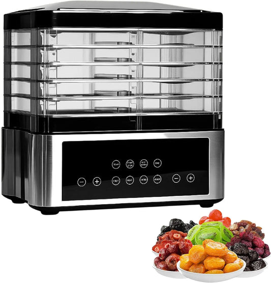 Droger met 30-75 °C, 99 uur, 30 minuten, timer, digitaal display, waterreservoir, regelbare thermostaat en geluidsarme werking