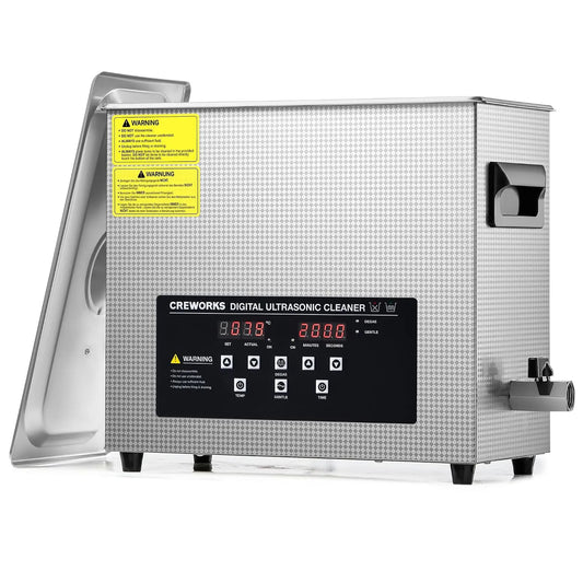 Ultrasoonreiniger, professionele ultrasone reiniger met timer, RVS, brillen 6 l, voor tandprothesen, sieraden
