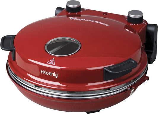 Inbouwoven, H.Koenig Professionele Elektrische Pizza Oven NAPL350, Mobiel, Temperatuur 0 tot 350°C, Multifunctioneel, Taarten en Quiches, Grote