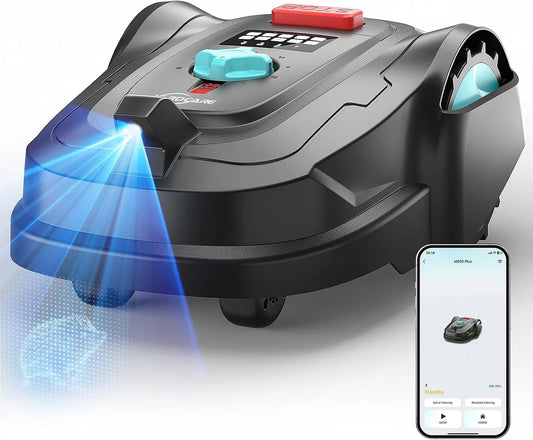 Robotmaaier, M800Plus, max. 800 m2, GPS-positionering + AI Vision, 150 obstakeldetecties, U-vormige banen, automatisch opladen