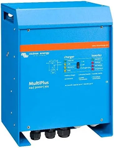 230 V, Spanningsomvormer, Victron Energy MultiPlus 3000 VA 24 Volt 230 V zuivere sinus omvormer, 70 ampère, transferschakelaar 50 ampère