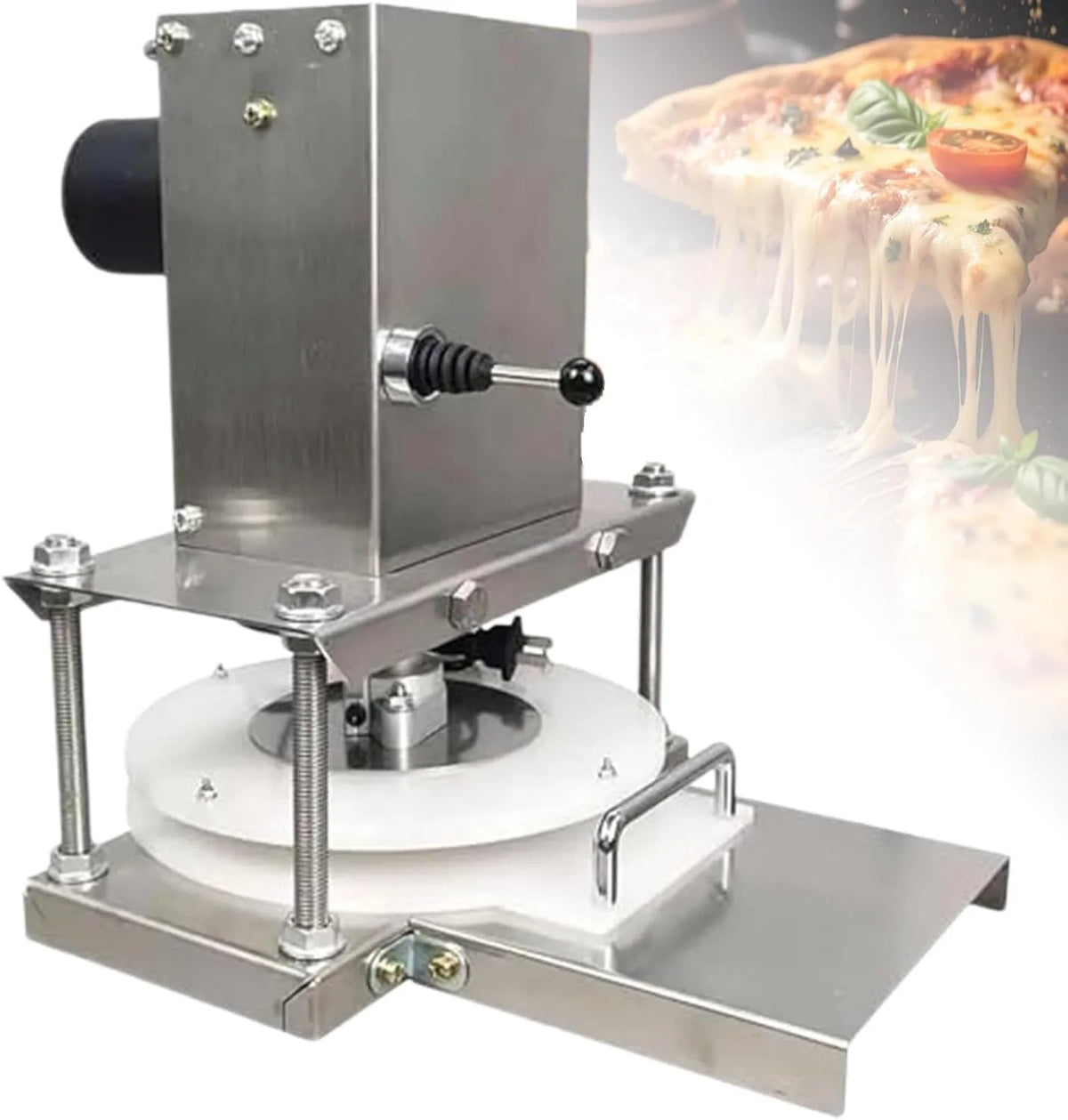 Machine met Elektrische Pizza-Deegpersmachine, Deegpersmachine voor Het Persen Van Pizza, Elektrische Pizzadough Press Machine 8.6 inch, Pizza Pie